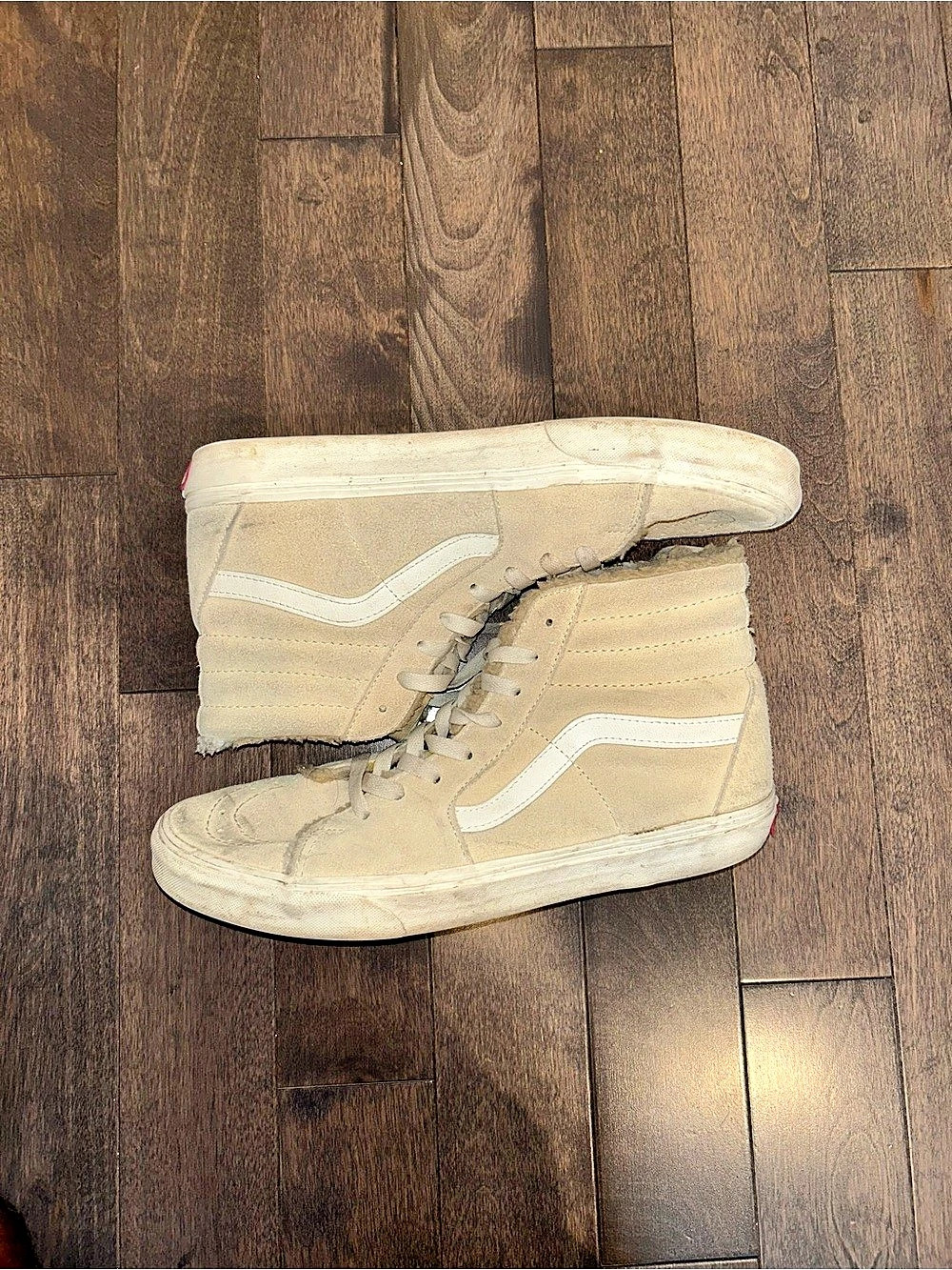 Vans Sk8-Hi MTE High Top Sneakers Beige & White